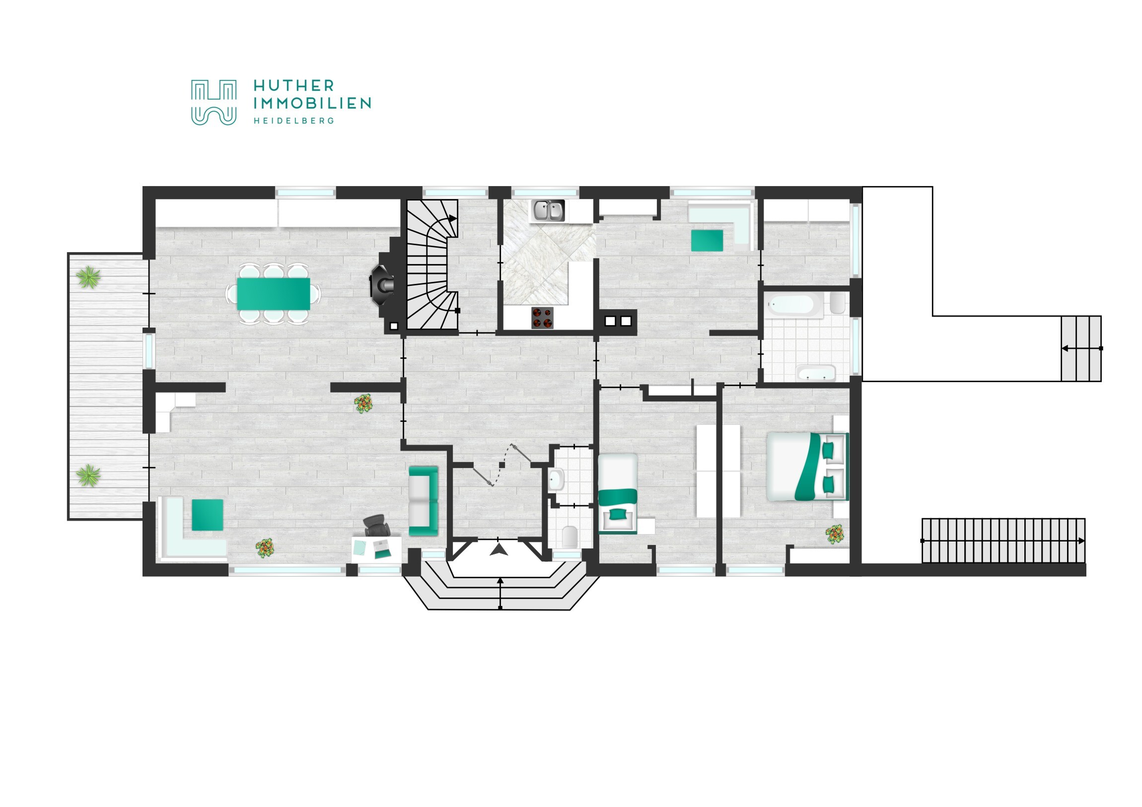 Grundriss 1OG - Kühler Grund