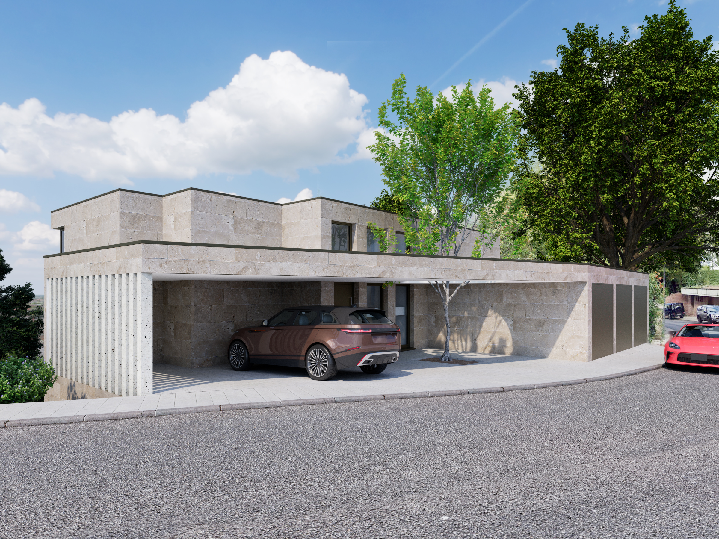 Visualisierung Garage u. Carports