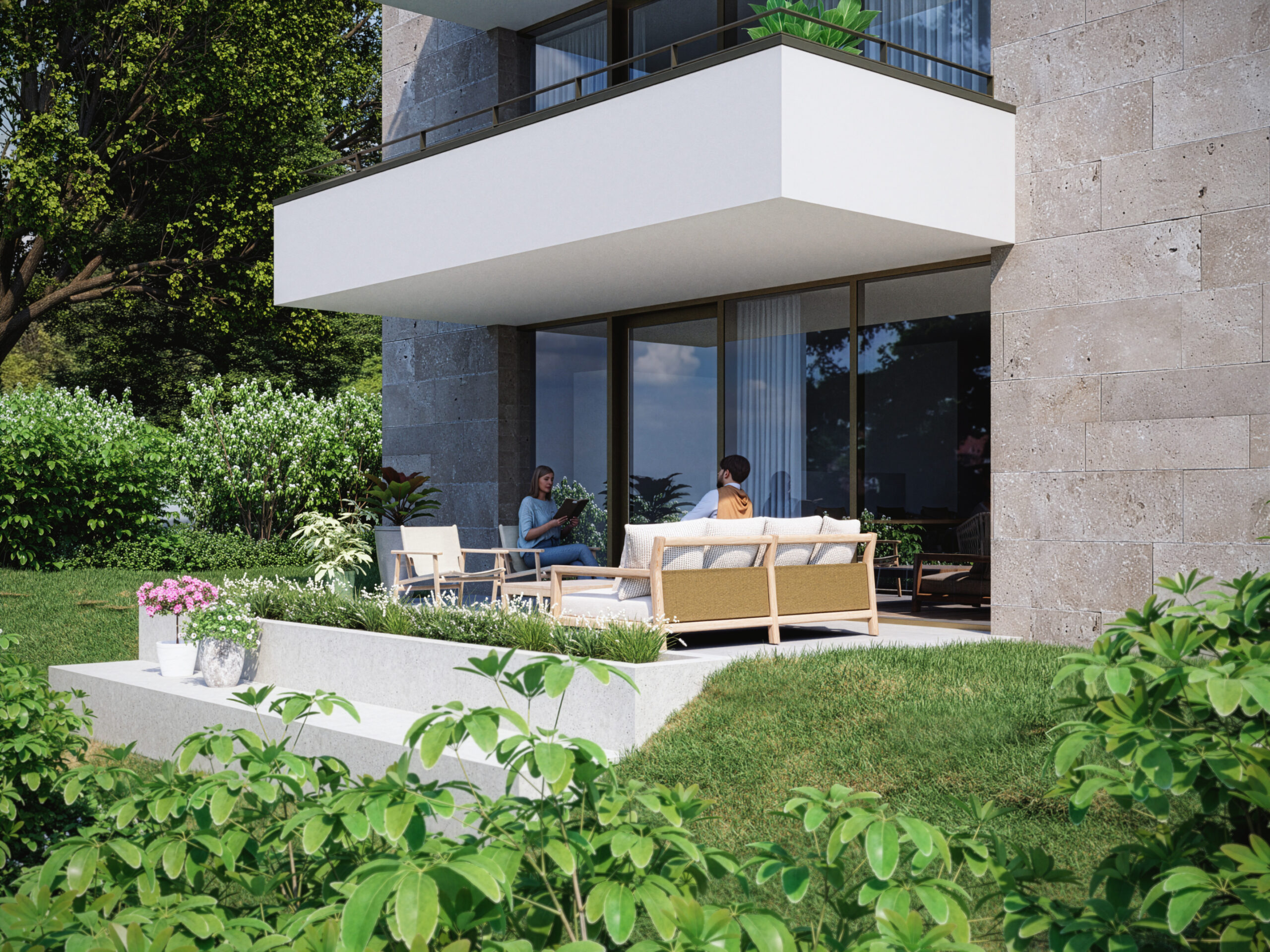 Visualisierung Terrasse u. Garten