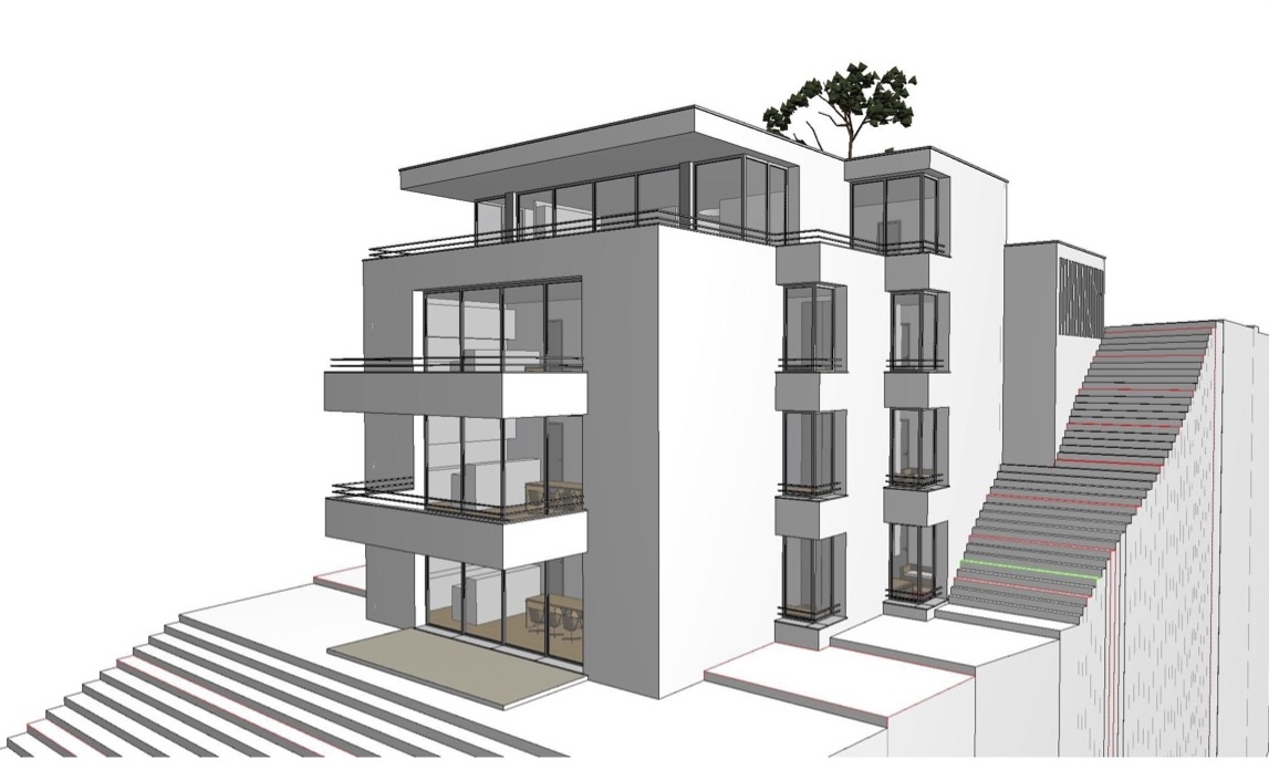 Perspektive von Südwest