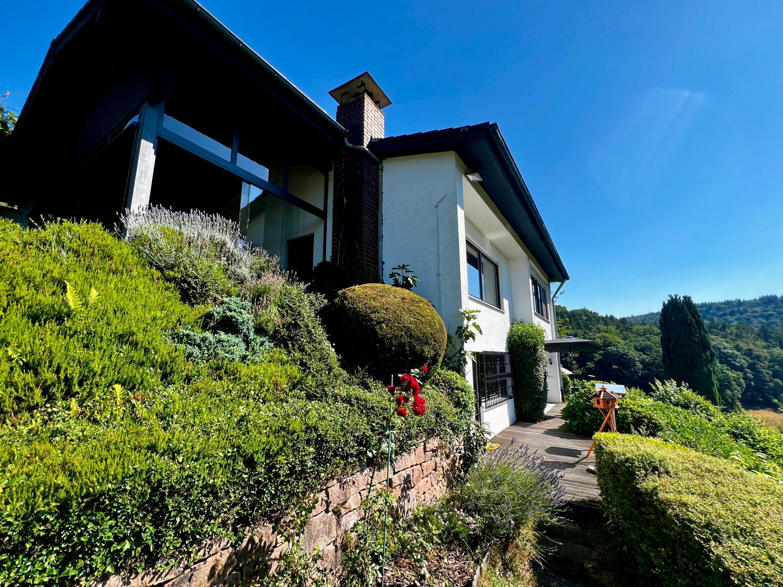 Blick auf Haus