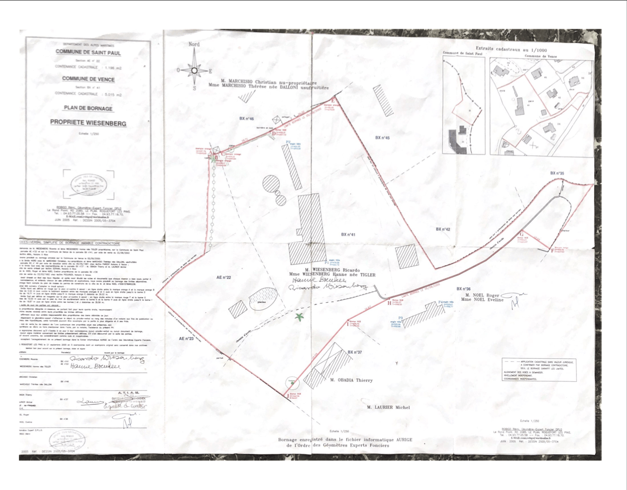 Lageplan des Anwesens 