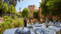Mediterrane Tafel im Garten