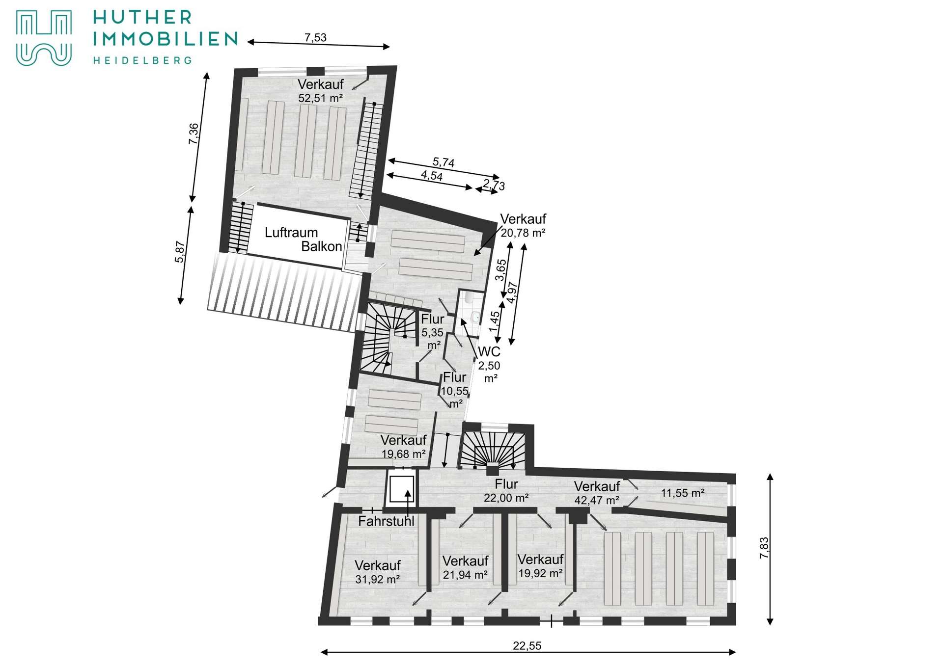 Grundriss 1.OG, Hauptstraße 