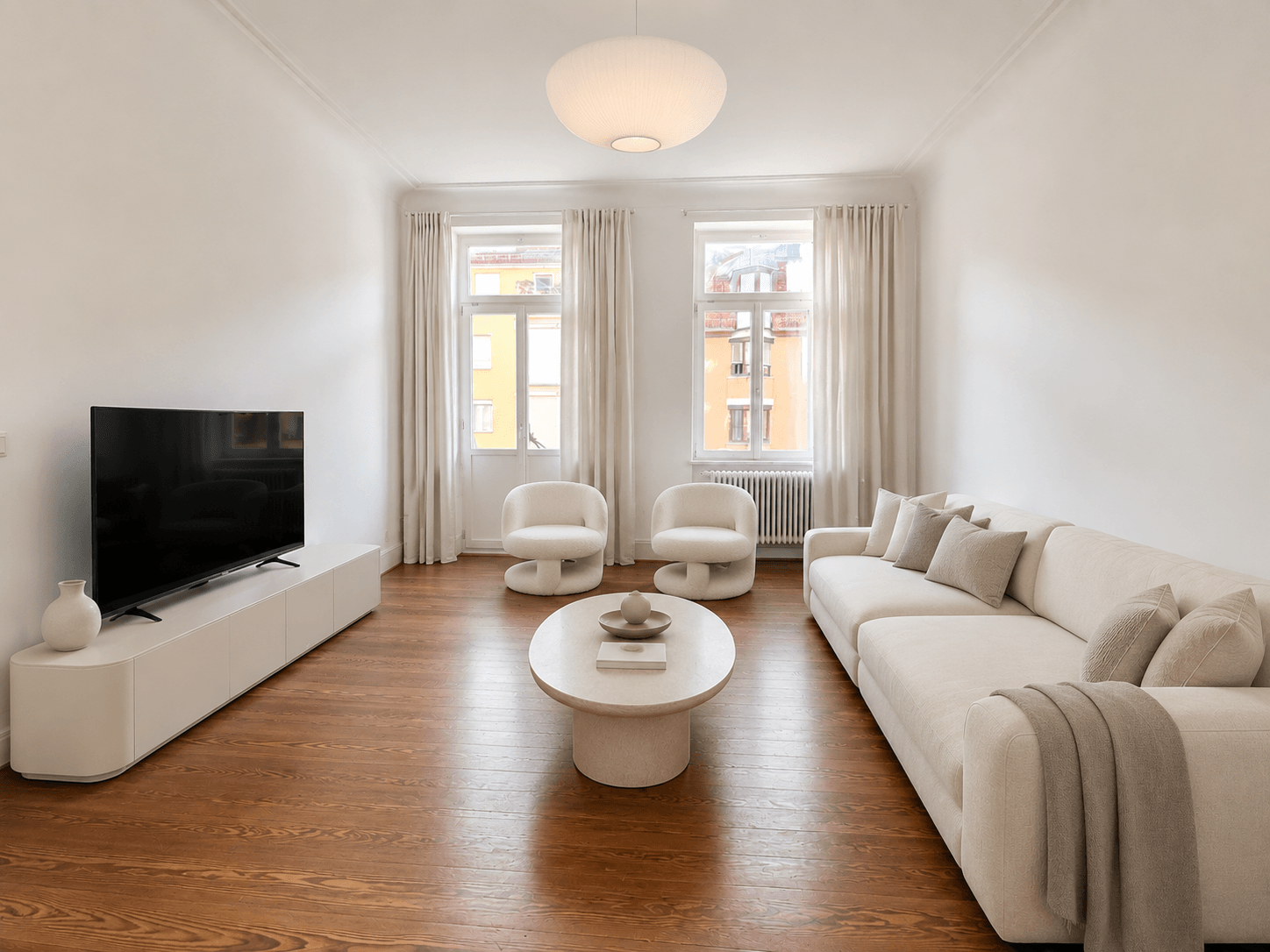 Wohnzimmer virtuelles Homestaging
