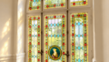 Detailaufnahme Glasmalerei